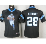 nike youth nfl jerseys carolina panthers #28 stewart black[portrait fashion]
