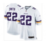 nike nfl jerseys minnesota vikings #22 smith white[game]