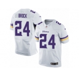 Men Nike Minnesota Vikings #24 Tramaine Brock Elite White NFL Jersey