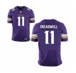 Men's Nike Minnesota Vikings #11 Laquon Treadwell Elite Purple Team Color NFL Jersey