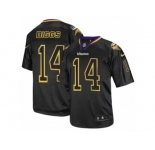 Men's Nike Minnesota Vikings #14 Stefon Diggs Elite Lights Out Black NFL Jersey