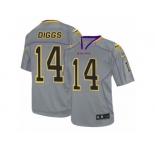 Men's Nike Minnesota Vikings #14 Stefon Diggs Elite Lights Out Grey NFL Jersey
