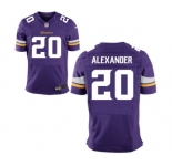 Men's Nike Minnesota Vikings #20 Mackensie Alexander Elite Purple Team Color NFL Jersey