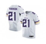 Men's Nike Minnesota Vikings #21 Josh Robinson White Stitched NFL Elite Jersey
