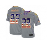 Men's Nike Minnesota Vikings #22 Harrison Smith Elite Grey USA Flag Fashion NFL Jersey