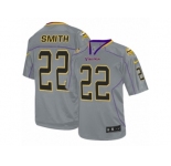 Men's Nike Minnesota Vikings #22 Harrison Smith Elite Lights Out Grey NFL Jersey