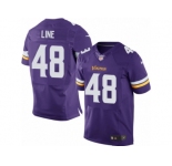 Men's Nike Minnesota Vikings #48 Zach Line Elite Purple Team Color NFL Jersey