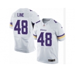 Men's Nike Minnesota Vikings #48 Zach Line Elite White NFL Jersey