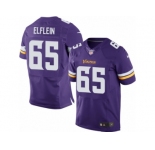 Men's Nike Minnesota Vikings #65 Pat Elflein Elite Purple Team Color NFL Jersey