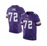 Men's Nike Minnesota Vikings #72 Jake Long Elite Purple Team Color NFL Jersey