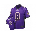 Men's Nike Minnesota Vikings #8 Sam Bradford Elite Purple Drift Fashion NFL Jersey