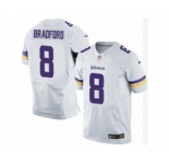 Men's Nike Minnesota Vikings #8 Sam Bradford Elite White NFL Jersey