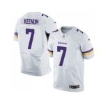 Nike Minnesota Vikings #7 Case Keenum White Men Stitched NFL Elite Jersey