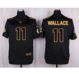 nike nfl jerseys minnesota vikings #11 mike wallace black gold collection[Elite]