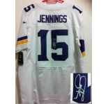 nike nfl jerseys minnesota vikings #15 jennings white[Elite signature]