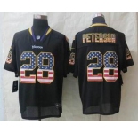nike nfl jerseys minnesota vikings #28 peterson black[Elite USA flag fashion]
