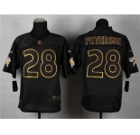 nike nfl jerseys minnesota vikings #28 peterson black[Elite gold lettering fashion]