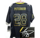 nike nfl jerseys minnesota vikings #28 peterson black[Elite lights out signature]