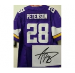 nike nfl jerseys minnesota vikings #28 peterson purple[new Elite signature]