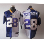 nike nfl jerseys minnesota vikings #28 peterson white-blue[Elite split]