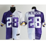 nike nfl jerseys minnesota vikings #28 peterson white-purple[new Elite split]