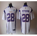 nike nfl jerseys minnesota vikings #28 peterson white[Elite 50th Patch]