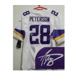 nike nfl jerseys minnesota vikings #28 peterson white[new Elite signature]