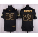 nike nfl jerseys minnesota vikings #29 rhodes black gold collection[Elite]