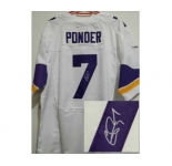 nike nfl jerseys minnesota vikings #7 christian ponder white[new Elite signature]
