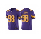 Men Minnesota Vikings #98 Linval Joseph Purple Color Rush Limited Jersey