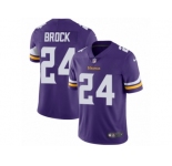 Men Nike Minnesota Vikings #24 Tramaine Brock Purple Team Color Vapor Untouchable Limited Player NFL Jersey