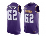 Men Nike Minnesota Vikings #62 Nick Easton Limited Purple Player Name & Number Tank Top NFL Jersey