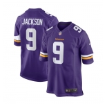 Men Nike Minnesota Vikings #9 Jackson Game Purple Team Color NFL Jerse