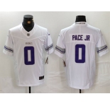 Men's Minnesota Vikings #0 Ivan Pace Jr White Alternate Vapor FUSE Limited Stitched Jersey