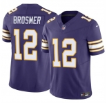 Men's Minnesota Vikings #12 Max Brosmer Purple 2025 F.U.S.E. Throwback Vapor Untouchable Limited Football Stitched Jersey