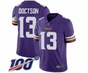 Men's Minnesota Vikings #13 Josh Doctson Purple Team Color Vapor Untouchable Limited Player 100th Season Football Jersey