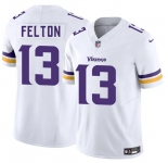 Men's Minnesota Vikings #13 Tai Felton White 2025 Draft F.U.S.E. Vapor Untouchable Limited Football Stitched Jersey