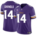 Men's Minnesota Vikings #14 Sam Darnold Purple 2024 F.U.S.E. With 4-Star C Patch Vapor Untouchable Limited Stitched Jersey