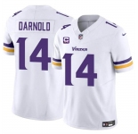Men's Minnesota Vikings #14 Sam Darnold White 2024 F.U.S.E. With 4-Star C Patch Vapor Untouchable Limited Stitched Jersey