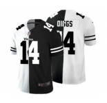 Men's Minnesota Vikings #14 Stefon Diggs Black V White Peace Split Vapor Untouchable Limited Football Jersey