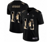 Men's Minnesota Vikings #14 Stefon Diggs Limited Black Statue of Liberty Football Jersey