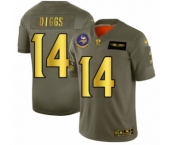 Men's Minnesota Vikings #14 Stefon Diggs Olive Gold 2019 Salute to Service Limited Football Jersey