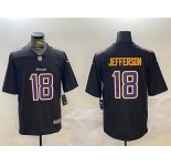 Men's Minnesota Vikings #18 Justin Jefferson Black Vapor Untouchable Limited Stitched Jersey