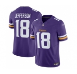 Men's Minnesota Vikings #18 Justin Jefferson Purple 2023 F.U.S.E. Vapor Untouchable Stitched Jersey