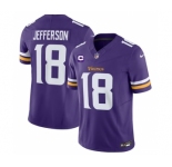 Men's Minnesota Vikings #18 Justin Jefferson Purple 2023 F.U.S.E. With 1-Star C Patch Vapor Untouchable Limited Football Stitched Jersey
