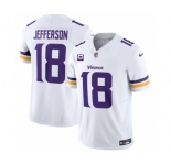 Men's Minnesota Vikings #18 Justin Jefferson White 2023 F.U.S.E. With 1-Star C Patch Vapor Untouchable Limited Football Stitched Jersey