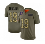 Men's Minnesota Vikings #19 Adam Thielen 2019 Olive Camo Salute to Service Limited Jersey
