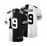 Men's Minnesota Vikings #19 Adam Thielen Black V White Peace Split Vapor Untouchable Limited Football Jersey