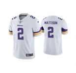 Men's Minnesota Vikings #2 Alexander Mattison White Vapor Untouchable Limited Stitched Jersey