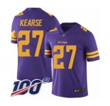 Men's Minnesota Vikings #27 Jayron Kearse Limited Purple Rush Vapor Untouchable 100th Season Football Jersey